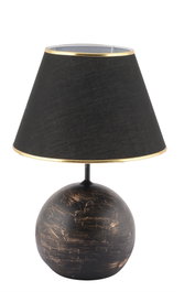 Opviq Lámpara de Mesa Balloon Negro y Dorado
